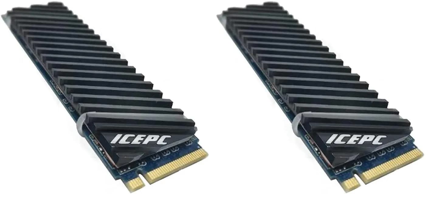 icepc M.2 Heatsink for PS5 PCI-E NVME SSD 2280 Graphene Copper Heat Sink 70x20mm | High Performance SSD Cooler
