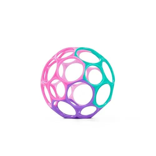 Bright Starts Delightful Duo 2-Pack Oball Rattles Gift Set | Newborn & Up, Pink & Purple thumbnail 4