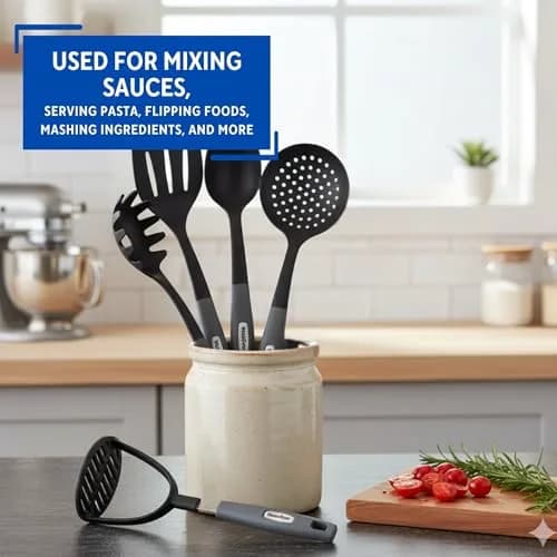 Wearever 6 Piece Nylon Kitchen Utensil Set | Durable, Heat-Resistant, Nonstick Friendly (70-120 chars) thumbnail 5