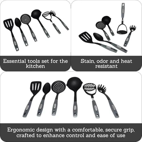 Wearever 6 Piece Nylon Kitchen Utensil Set | Durable, Heat-Resistant, Nonstick Friendly (70-120 chars) thumbnail 2