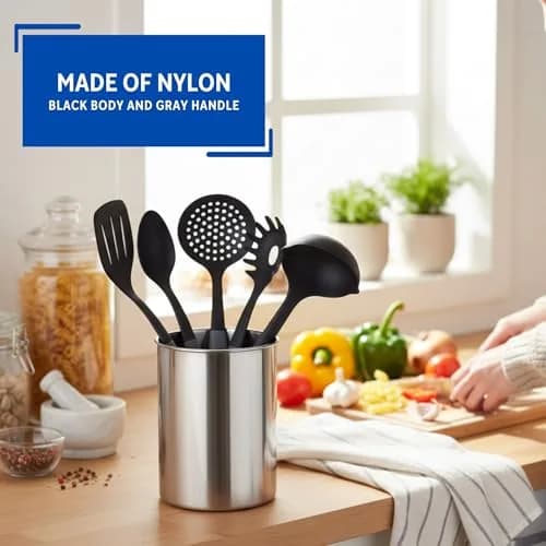 Wearever 6 Piece Nylon Kitchen Utensil Set | Durable, Heat-Resistant, Nonstick Friendly (70-120 chars) thumbnail 3