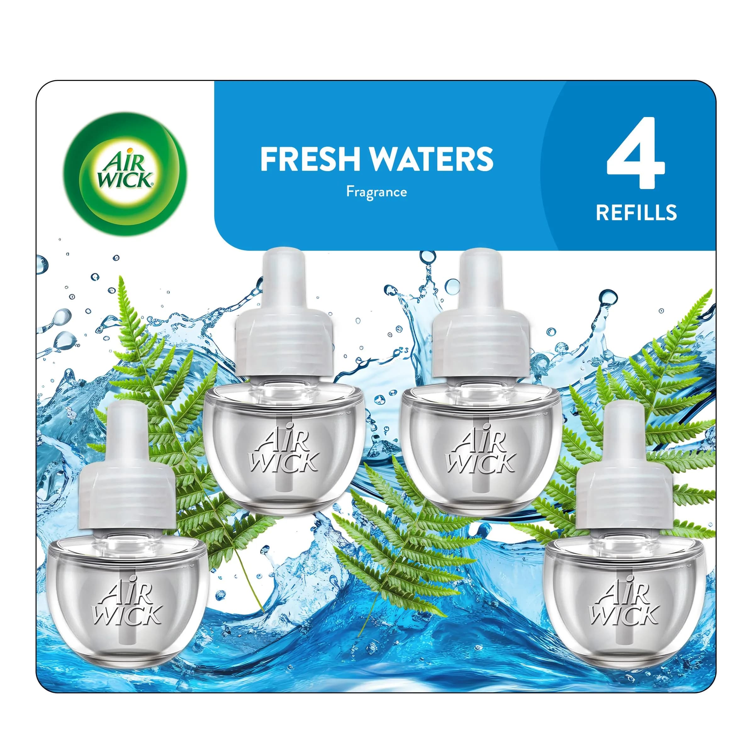 Air Wick Plug In Refills, Fresh Waters | Continuous Fragrance for Up to 70 Days