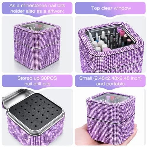 Rolokit 30PCS Nail Drill Bits Set with Holder Case | Professional 3/32" Diamond Ceramic Carbide Nail Bits for Acrylic Gel Polish Removal, Cuticle Care & Nail Art Tool Kit for Manicure Pedicure, Salon & Home Use thumbnail 5