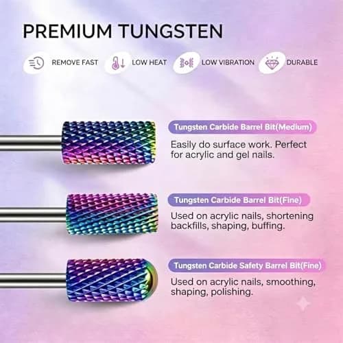 Rolokit 30PCS Nail Drill Bits Set with Holder Case | Professional 3/32" Diamond Ceramic Carbide Nail Bits for Acrylic Gel Polish Removal, Cuticle Care & Nail Art Tool Kit for Manicure Pedicure, Salon & Home Use thumbnail 2