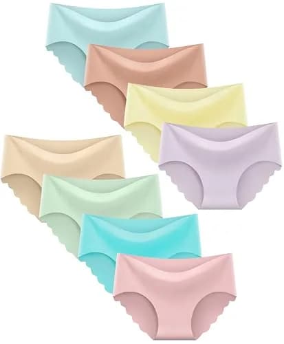 Boboking Teen Girls Seamless Underwear No Show Tagless Briefs 13-14 Years | Breathable, Invisible & Comfortable thumbnail 1