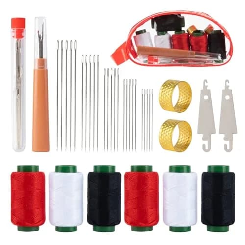 ZMLLAYE Sewing Kit, 37 Pcs Big Eye Needles Set with Threader | Complete Hand Sewing Solution for Beginners & Hobbyists thumbnail 1