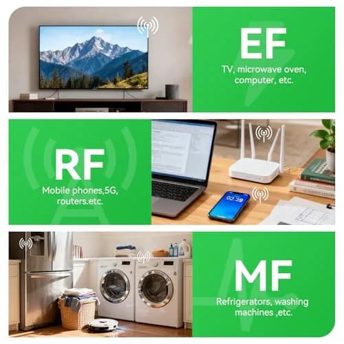 RDINSCOS 3-in-1 EMF Detector Rechargeable EMF Meter with 10GHz RF Detection | Measures Electric, Magnetic, RF Fields thumbnail 6