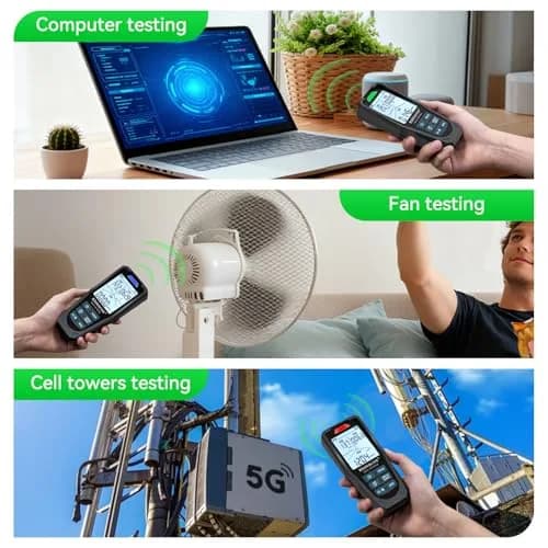 RDINSCOS 3-in-1 EMF Detector Rechargeable EMF Meter with 10GHz RF Detection | Measures Electric, Magnetic, RF Fields thumbnail 8