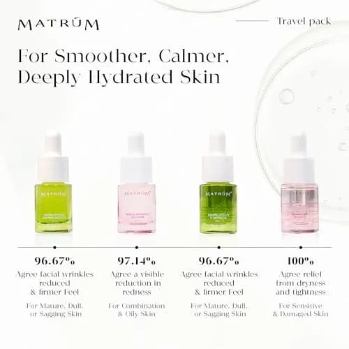 MATRÚM Mini Discovery & Travel Size Set - 4 x Mini Face Oil for Deep Repair & Radiance Boost & Firming thumbnail 2
