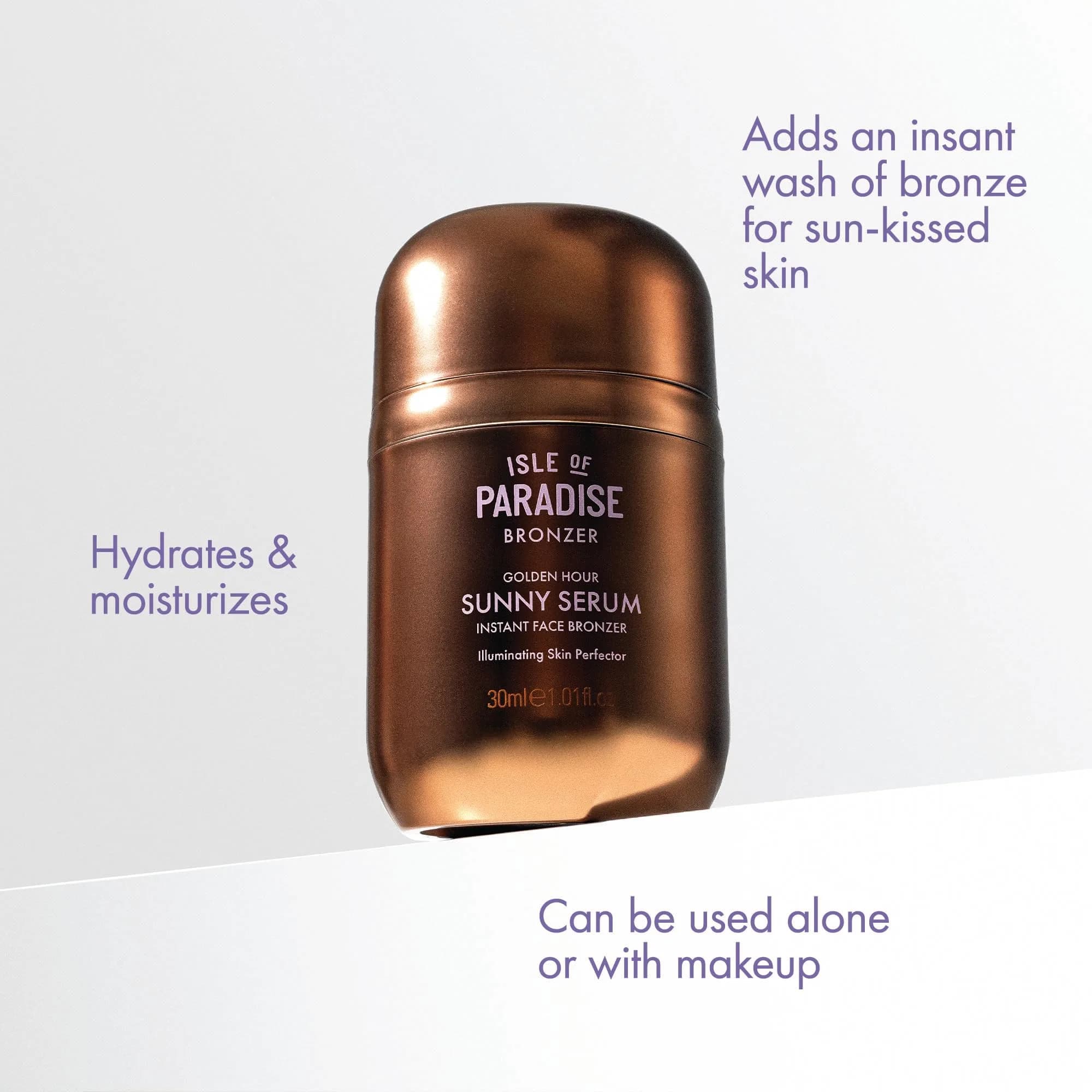 Isle of Paradise Sunny Serum Liquid Bronzer 30ml (1.01 Fl Oz) | Wash-Off Glow - view 6