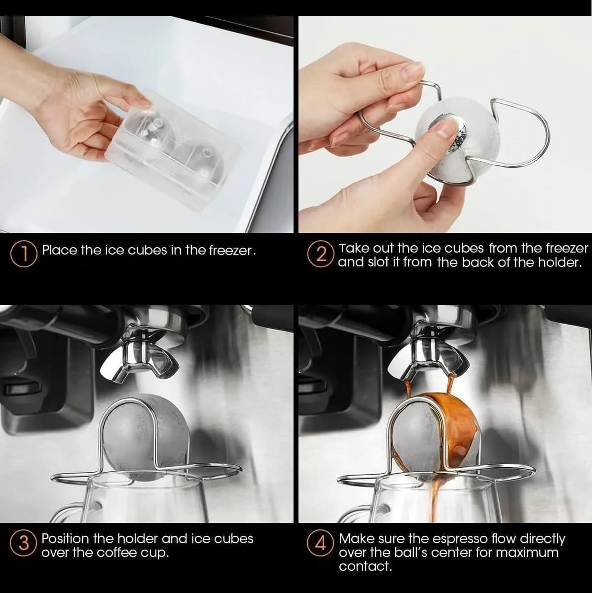 AIEVE XL Espresso Cooling Ball 2 Pack | Rapidly Chills Espresso for Smoother Taste - view 7