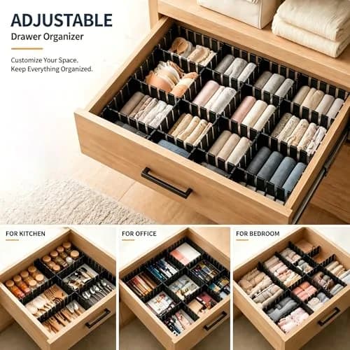 Bofoho Adjustable Drawer Dividers 32 Pack | Cut-to-Fit DIY Organizers for Kitchen & Closet thumbnail 7