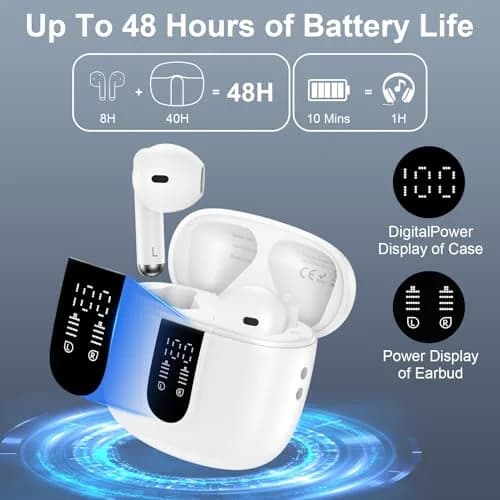 VIFIGEN Wireless Earbuds for iPhone 17e/17 Pro Max | 60H Playtime, IPX7 Waterproof, Bluetooth 5.3 thumbnail 2