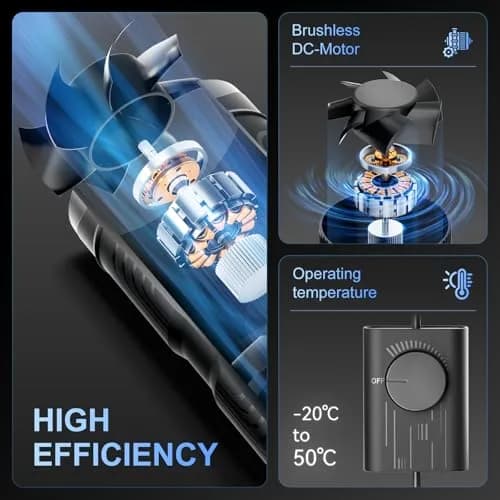 Hon&Guan 6 Inch Inline Duct Fan with Stepless Speed Controller, 345 CFM, 19.2W | 15.2 cm (6 Inch) Duct Diameter thumbnail 2