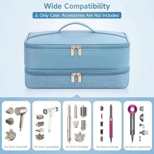 Adworte Travel Hair Dryer Case for Shark Flexstyle | Double-Layer Portable Organizer (70-120 chars) thumbnail 5