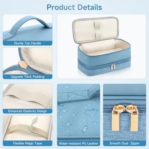 Adworte Travel Hair Dryer Case for Shark Flexstyle | Double-Layer Portable Organizer (70-120 chars) thumbnail 4