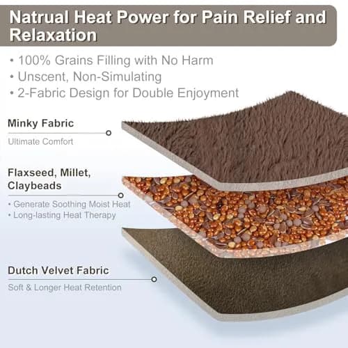 SuzziPad Microwave Heating Pad 7"X16" Brown | Moist Heat for Muscle Soreness & Fatigue thumbnail 3