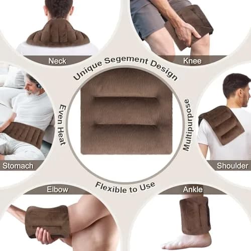 SuzziPad Microwave Heating Pad 7"X16" Brown | Moist Heat for Muscle Soreness & Fatigue thumbnail 4