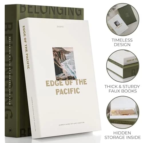 ZICOTO Decorative Books Set of 2 | Modern Home Accent for Coffee Table & Shelf thumbnail 6
