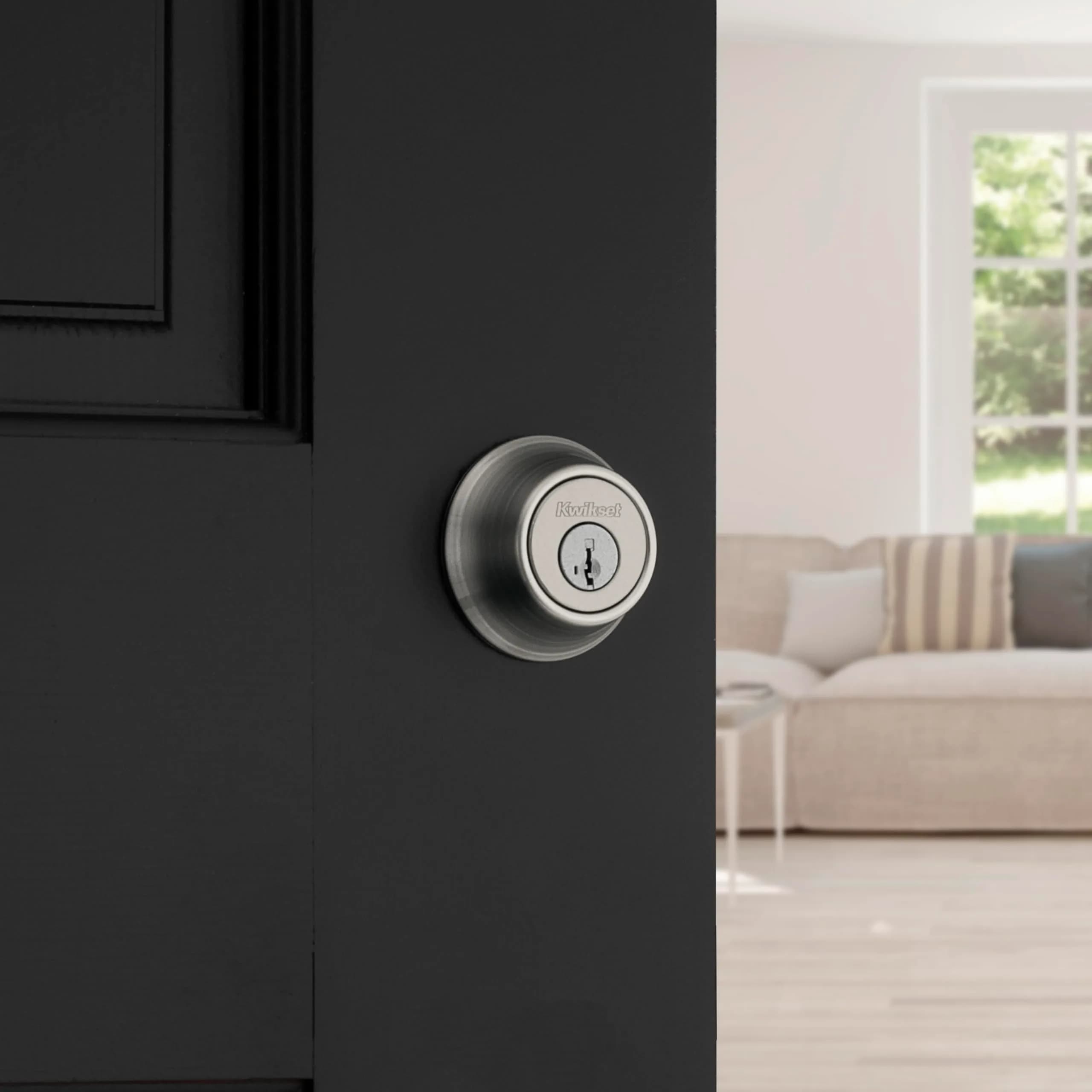 Kwikset 660 Deadbolt Lock Satin Nickel | SmartKey Security for Enhanced Home Protection - view 2