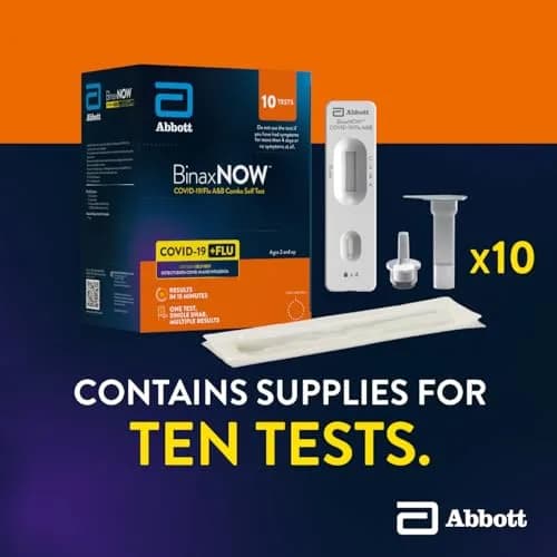 BinaxNOW COVID-19/Flu A&B Combo Self Test Kit | 10 Tests, 15 Min Results, Reliable Home Testing thumbnail 9