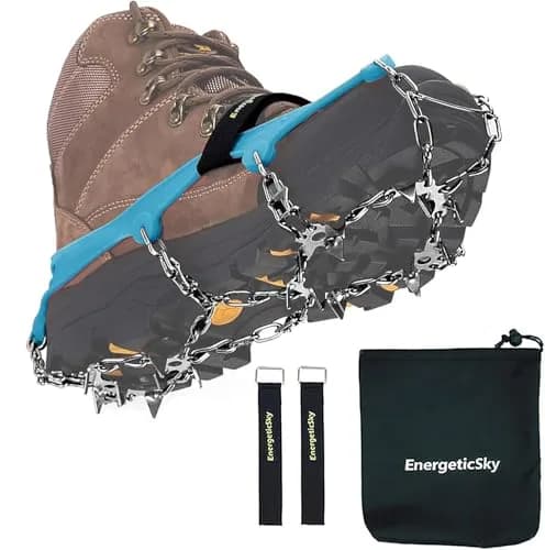 EnergeticSky Ice Traction Cleats Stainless Steel Spikes | Durable Snow & Ice Ground Boots (US 6-13) thumbnail 1