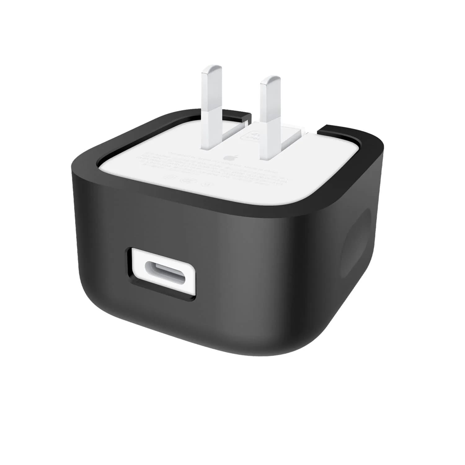 Seanai Black Silicone Charger Case for Apple 40W Dynamic Power Adapter | Protects Against Scratches & Dirt — Black
