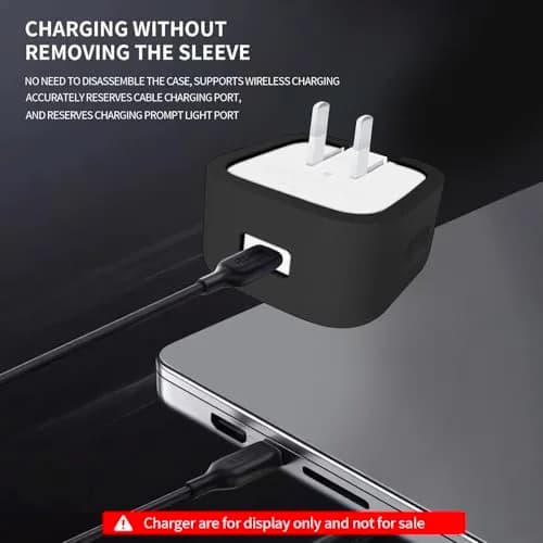 Seanai Black Silicone Charger Case for Apple 40W Dynamic Power Adapter | Protects Against Scratches & Dirt thumbnail 7