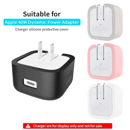 Seanai Black Silicone Charger Case for Apple 40W Dynamic Power Adapter | Protects Against Scratches & Dirt thumbnail 9