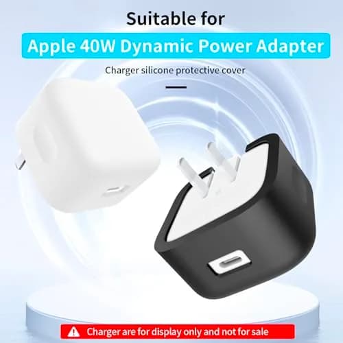 Seanai Black Silicone Charger Case for Apple 40W Dynamic Power Adapter | Protects Against Scratches & Dirt thumbnail 2