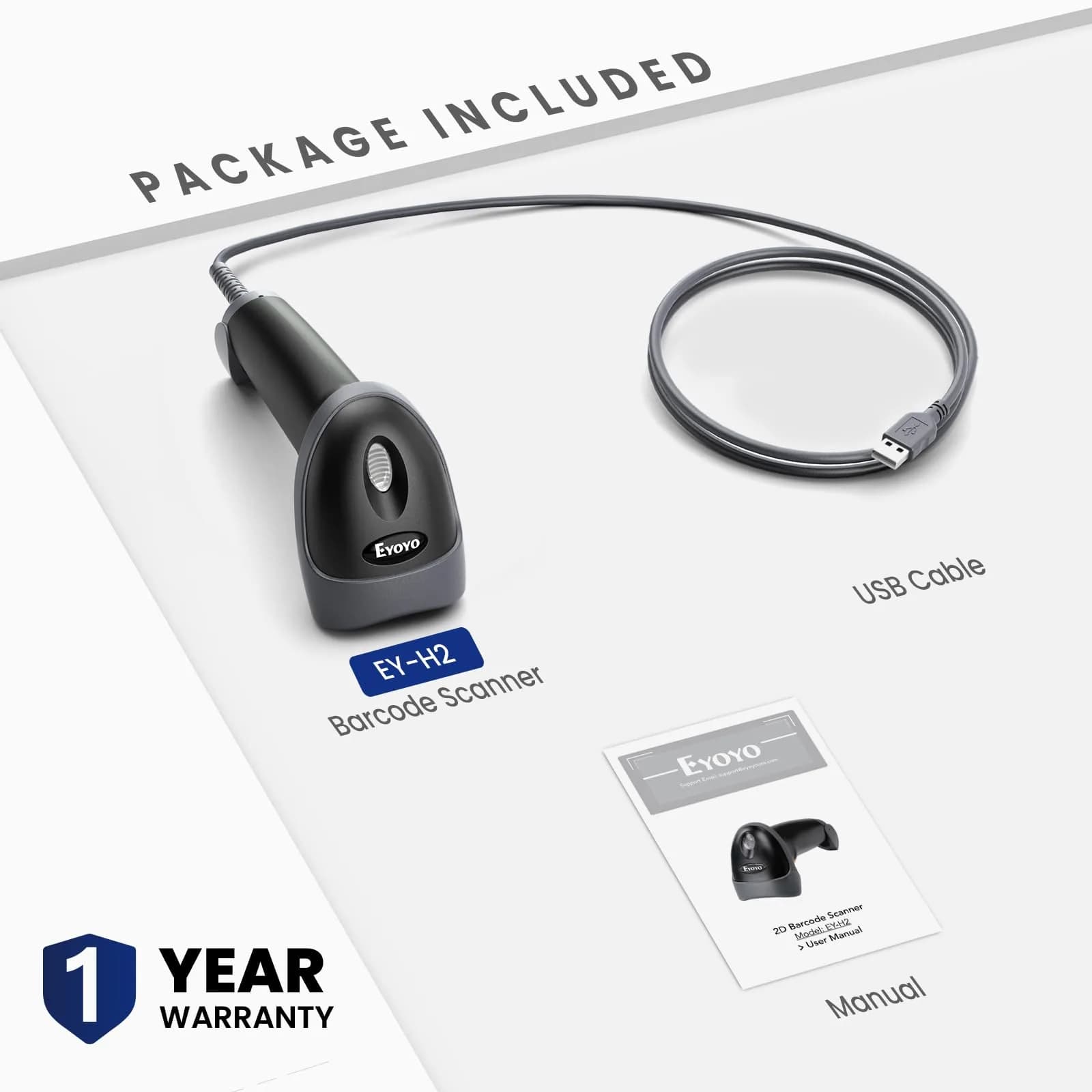 Eyoyo 2D Handheld USB QR Code Scanner thumbnail 9