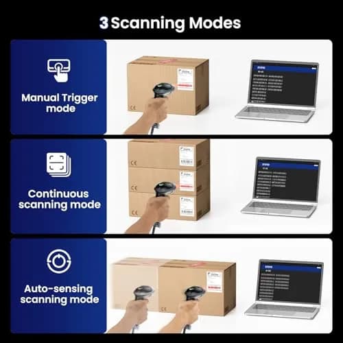 Eyoyo 2D Handheld USB QR Code Scanner | Wired Barcode Reader for POS & Inventory (70-120 chars) thumbnail 3