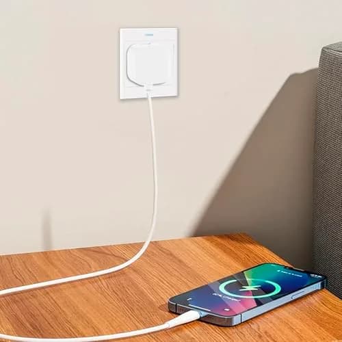 Seanai White Soft Silicone Charger Case for Apple 40W Dynamic Power Adapter | 2-Pack, 60W Max Compatible thumbnail 6