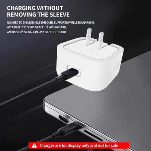 Seanai White Soft Silicone Charger Case for Apple 40W Dynamic Power Adapter | 2-Pack, 60W Max Compatible thumbnail 7
