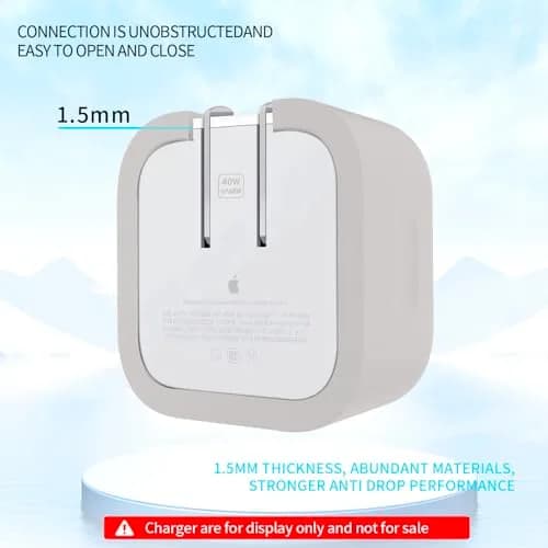 Seanai Grey Silicone Charger Cover for Apple 40W Dynamic Power Adapter | Protects Charger from Scratches & Dirt thumbnail 4
