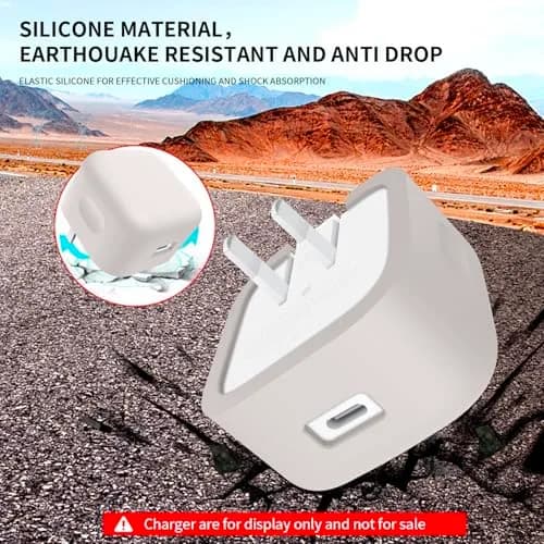 Seanai Grey Silicone Charger Cover for Apple 40W Dynamic Power Adapter | Protects Charger from Scratches & Dirt thumbnail 5