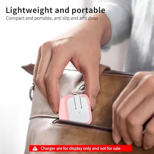 Seanai Pink Silicone Charger Cover for Apple 40W Dynamic Power Adapter 2-Pack | Protects Your Charger thumbnail 8