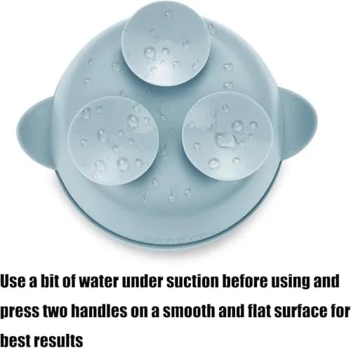 PandaEar Stainless Steel Baby Suction Bowls | Non-Slip, Unbreakable, Mess-Free (Blue Green Beige, With Lids) thumbnail 9