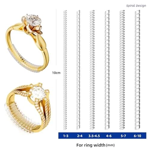 ELETIUO Gold Ring Adjustable Set | 15-Piece Jewelry Sizer & Reducer for Men & Women thumbnail 2
