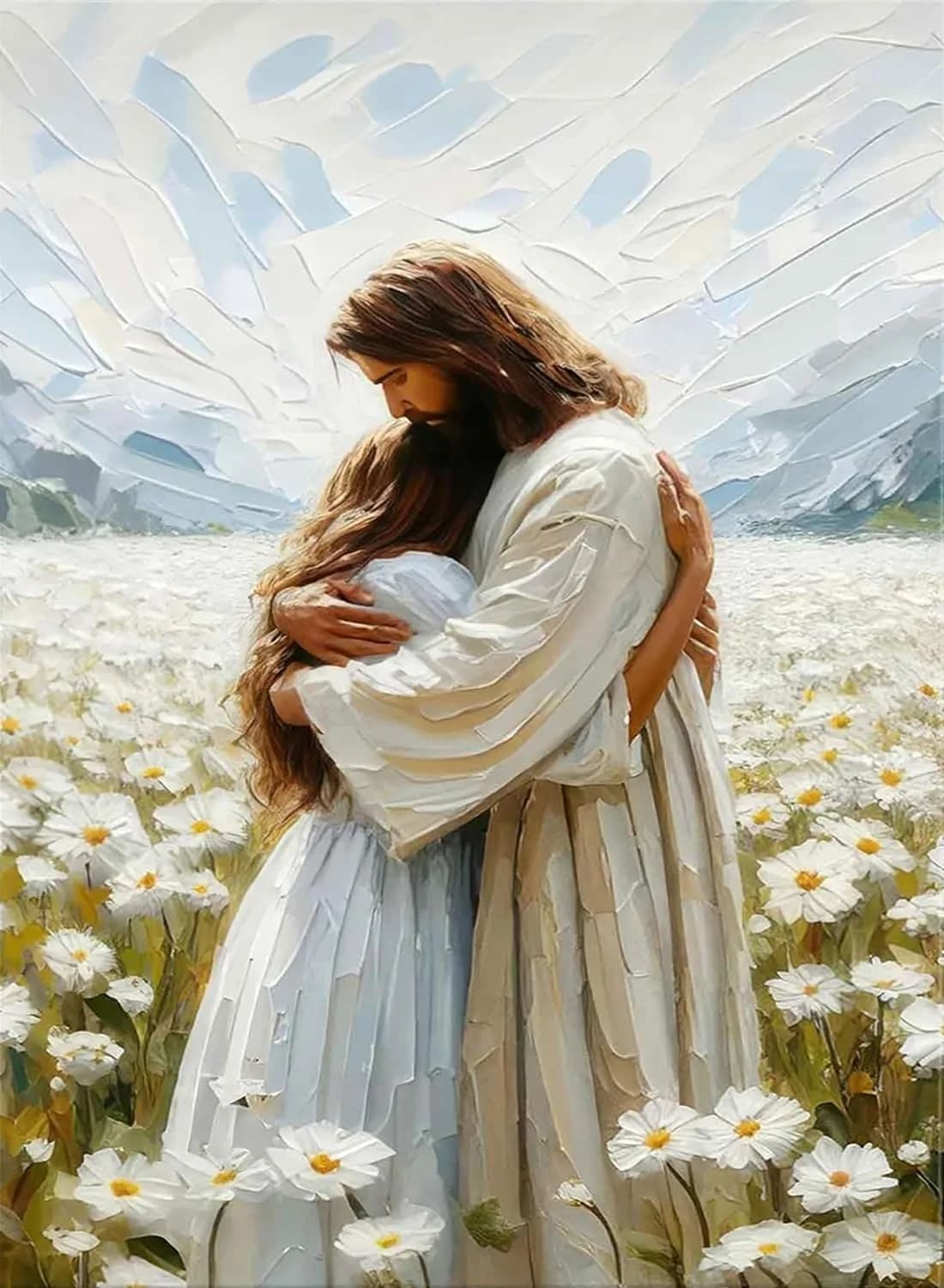 Fairyland JinWenn Jesus Christian Paint by Numbers Kit for Adults Canvas | Easy Beginner Art Craft Kit 40x50 cm (16x20 inches) - main product image
