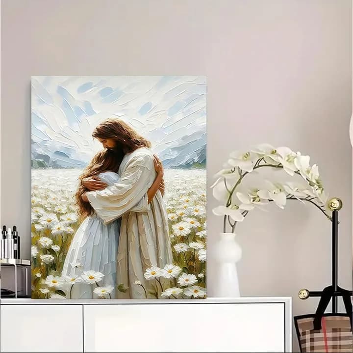 Fairyland JinWenn Jesus Christian Paint by Numbers Kit for Adults Canvas | Easy Beginner Art Craft Kit 40x50 cm (16x20 inches) thumbnail 2