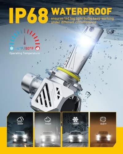 AUXITO 9005 Bulbs 48000LM HB3 LED Super Bright | Long Lifespan, Plug N Play, 2PCS thumbnail 7