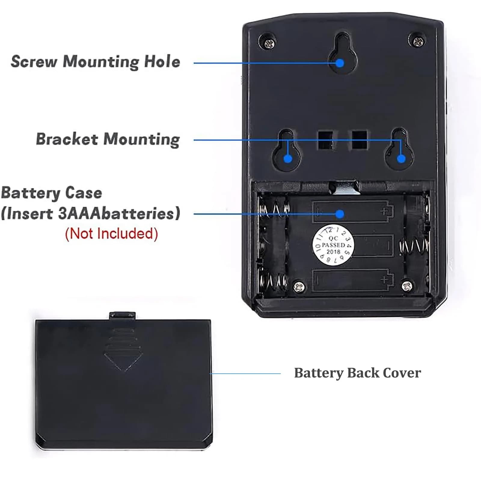 XYszpcgs Black PIR Motion Sensor Activated Sound Player Speaker - 2 Pcs - view 4