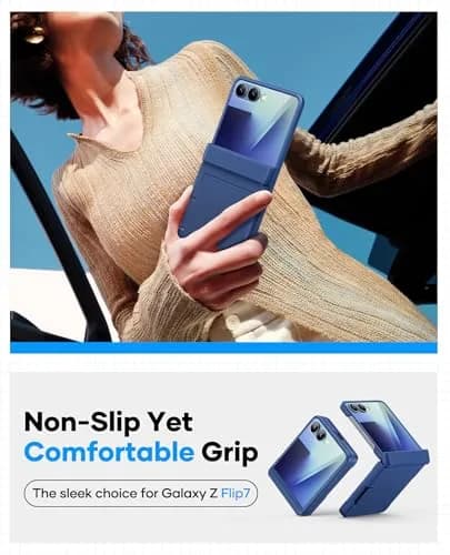 ASAFCASE Galaxy Z Flip 7 Wallet Case with Card Holder, Blue | Slim Protective Cover for Samsung Flip 7 thumbnail 7