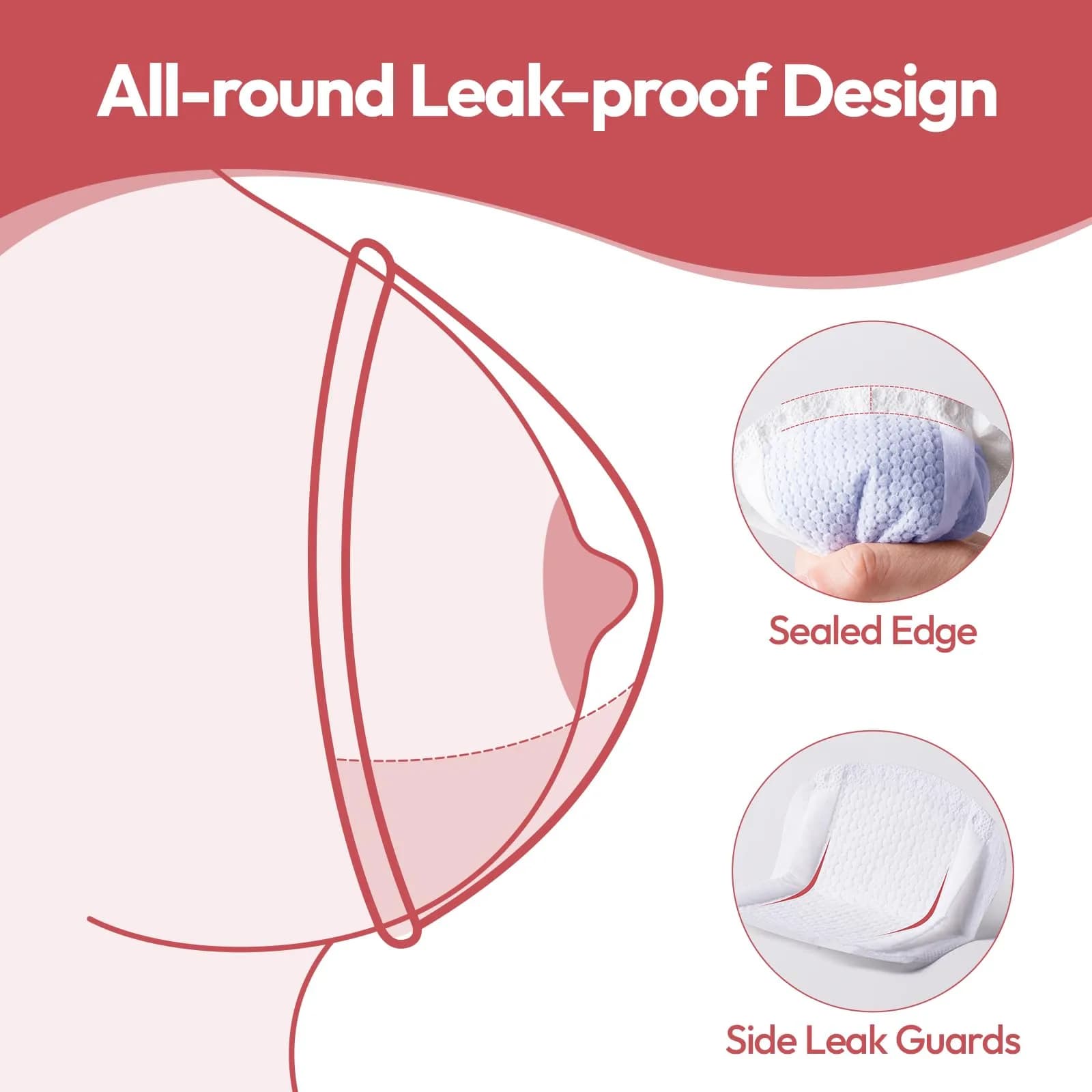 NCVI Disposable Nursing Pads | Ultra-Thin Comfort for New Mothers - view 4