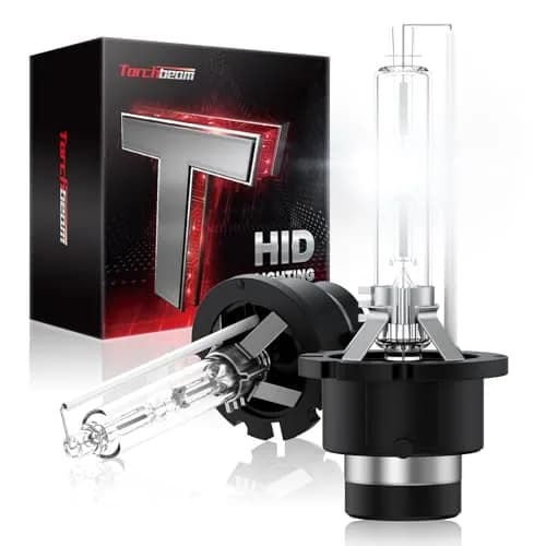 Torchbeam D2S HID Xenon Headlight Bulbs 6000K Cool White 35W Pack of 2 | Enhanced Brightness & All-Weather Reliability thumbnail 1