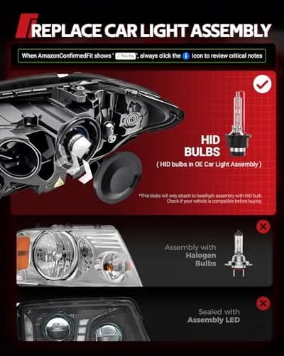 Torchbeam D2S HID Xenon Headlight Bulbs 6000K Cool White 35W Pack of 2 | Enhanced Brightness & All-Weather Reliability thumbnail 4