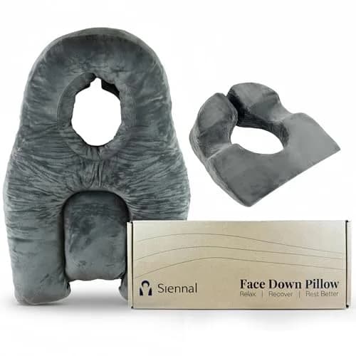 Siennal Face Down Pillow for Eye Surgery Recovery - CertiPUR-US® Shredded Memory Foam | Face Down Support for Vitrectomy & Retinal Surgery thumbnail 1