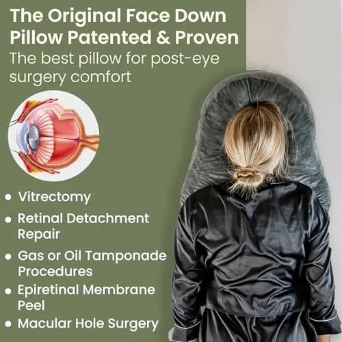 Siennal Face Down Pillow for Eye Surgery Recovery - CertiPUR-US® Shredded Memory Foam | Face Down Support for Vitrectomy & Retinal Surgery thumbnail 2