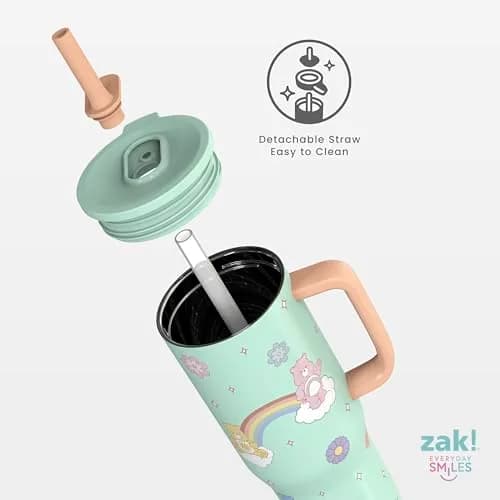 Zak Designs Care Bears 30oz Spill-Proof Insulated Stainless Steel Tumbler | Fun Cartoon Art, Keeps Drinks Cold, Travel Ready thumbnail 4